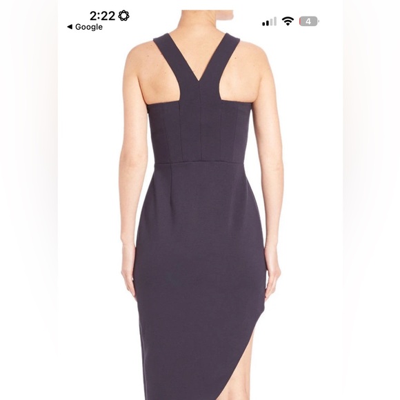 Nicholas Elegant navy blue Asymmetrical Dress - Picture 4 of 14